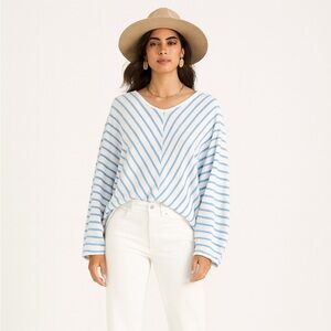Philosophy Blue and White Striped Sweater